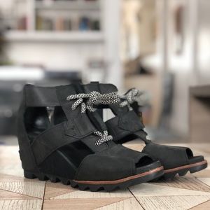 Sorel, Joanie Wedge Lace-Up Sandal, 8